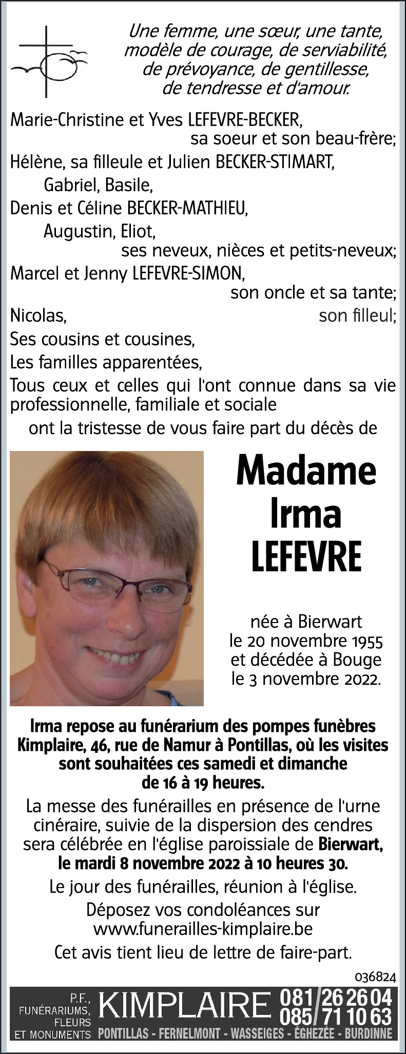 Irma LEFEVRE