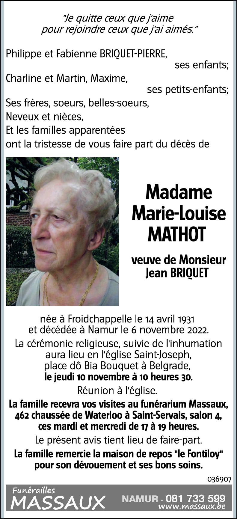 Marie-Louise MATHOT