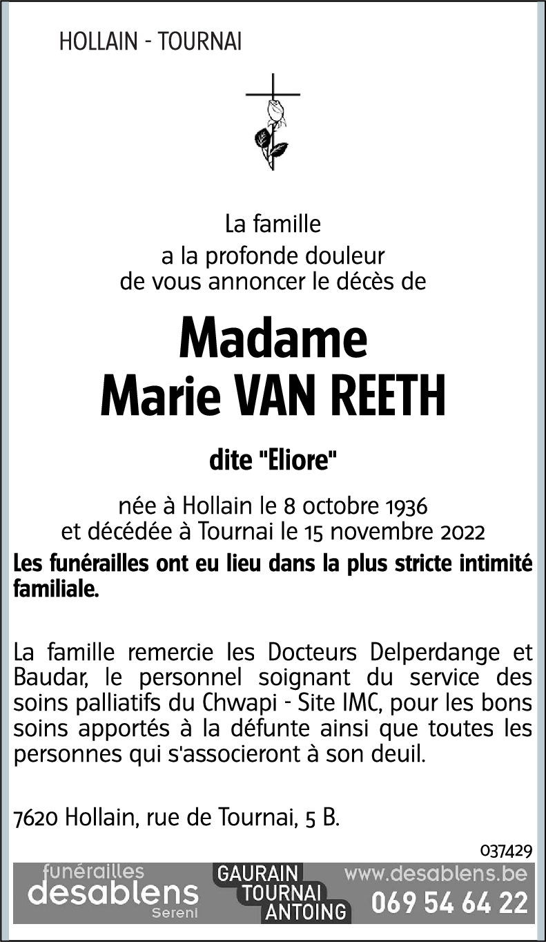 Marie VAN REETH