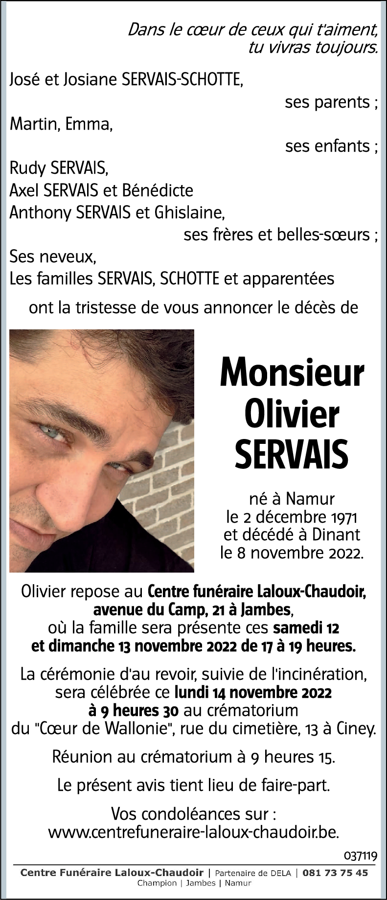 Olivier SERVAIS