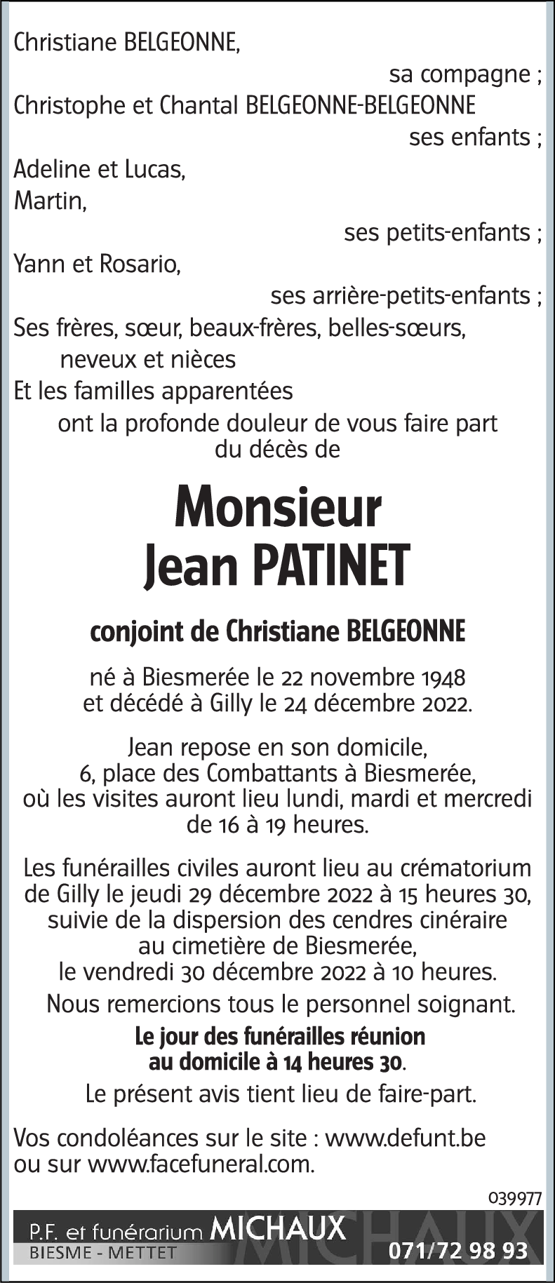 Jean PATINET