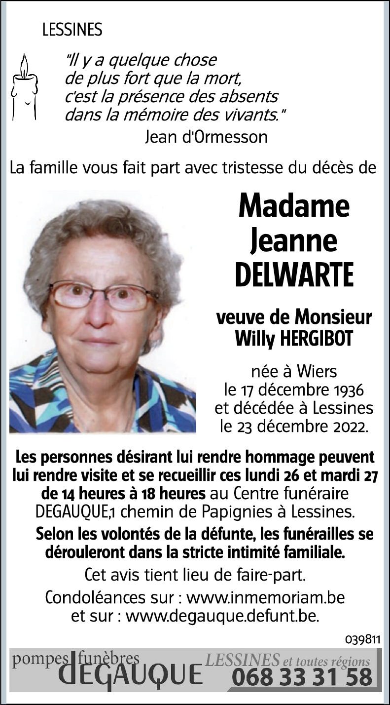 Jeanne DELWARTRE