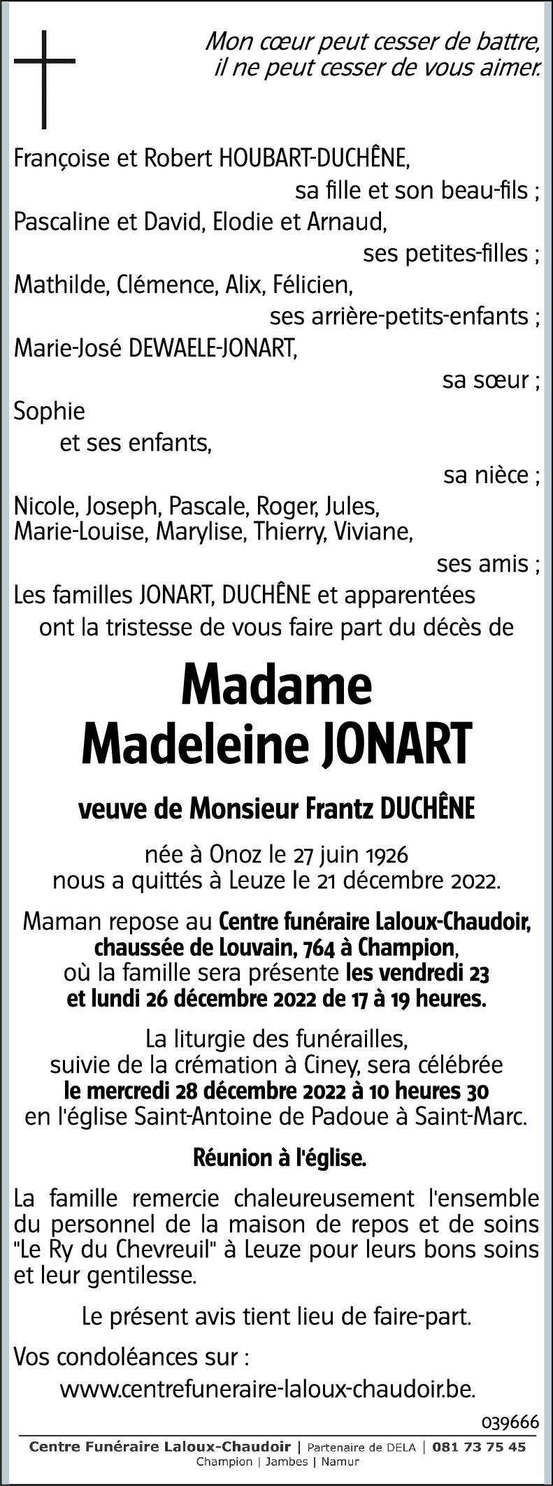 Madeleine JONART