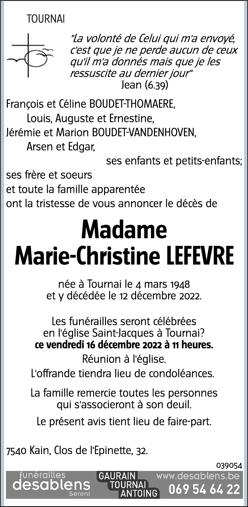 Marie-Christine LEFEVRE