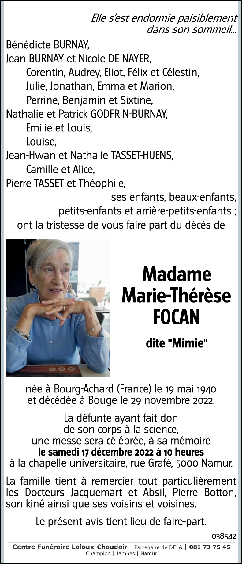 Marie-Thérèse FOCAN