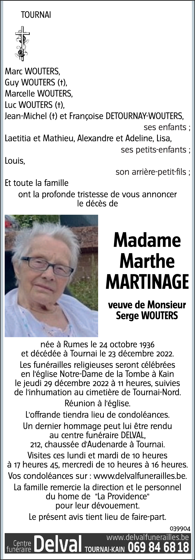 Marthe MARTINAGE