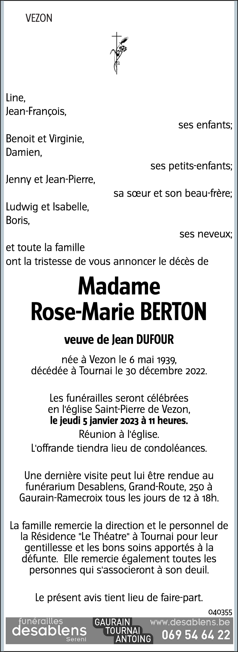 Rose-Marie BERTON