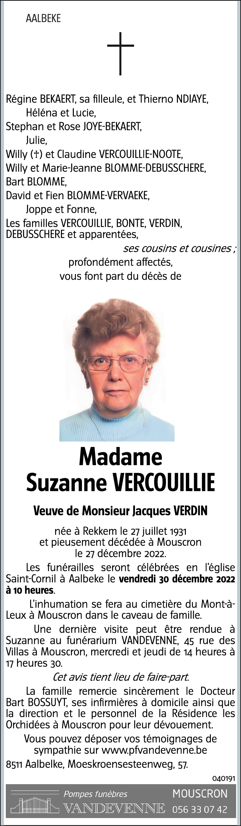 Suzanne VERCOUILLIE