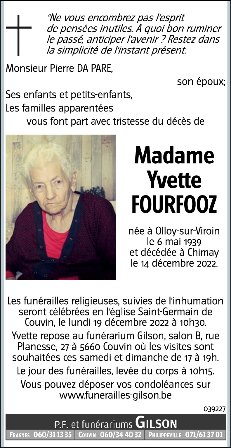 Yvette FOURFOOZ