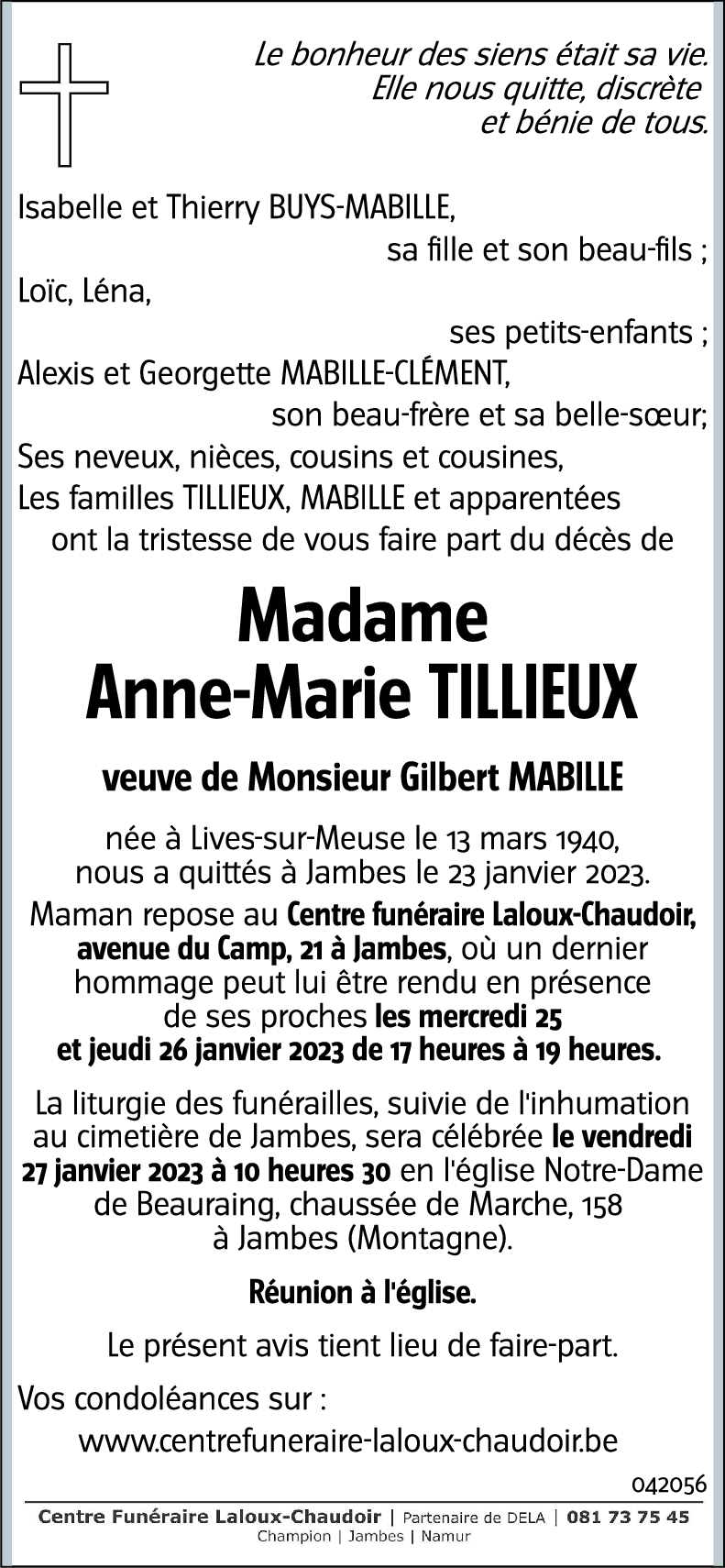 Anne-Marie TILLIEUX