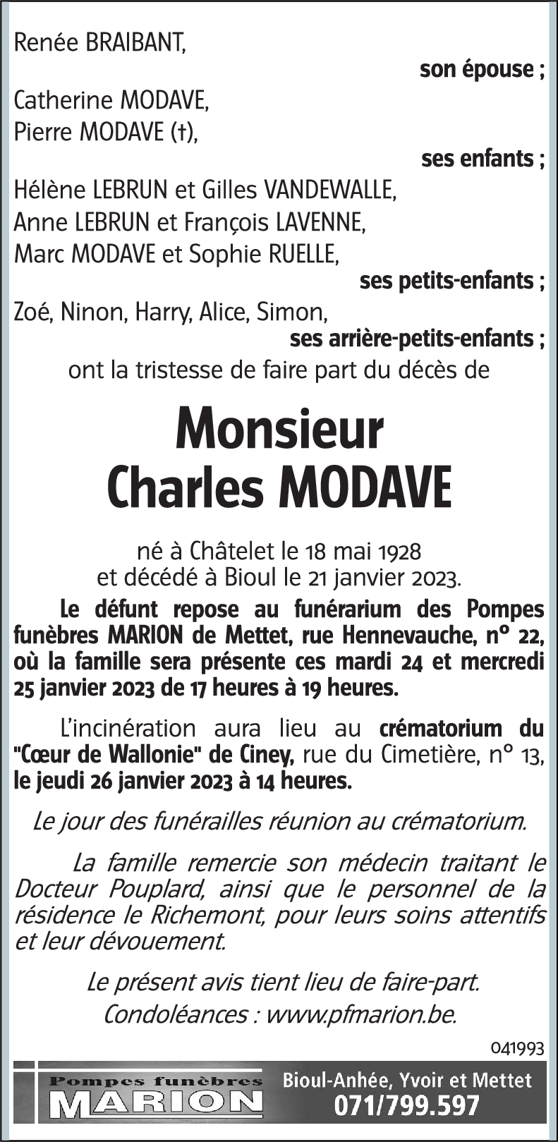 Charles MODAVE