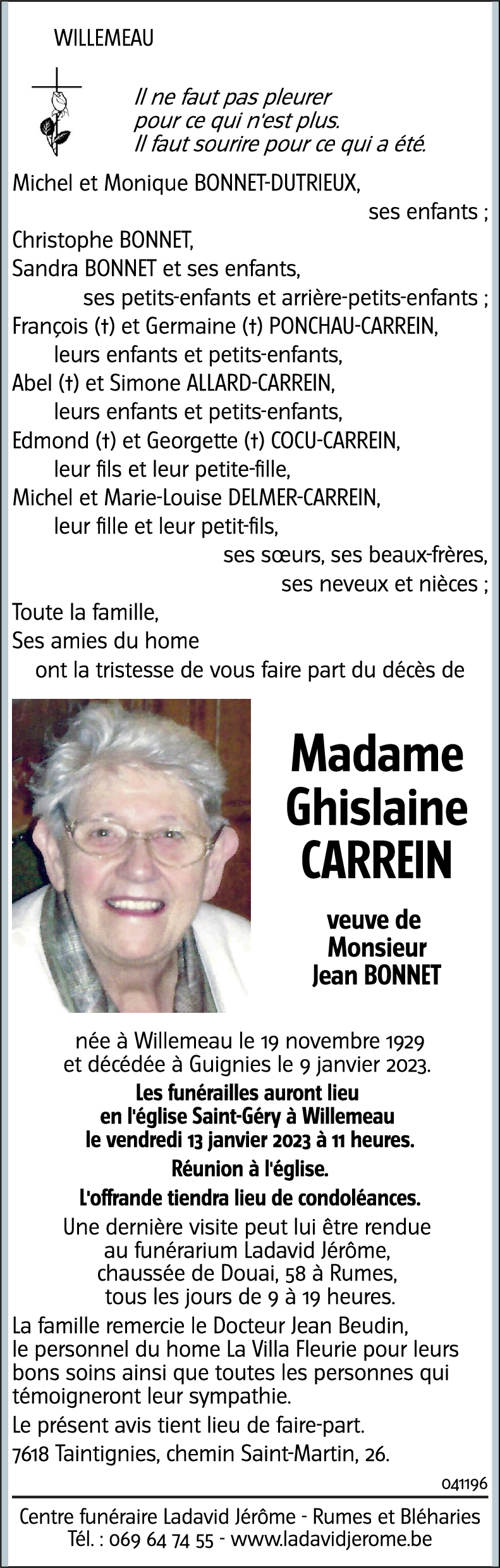 Ghislaine CARREIN