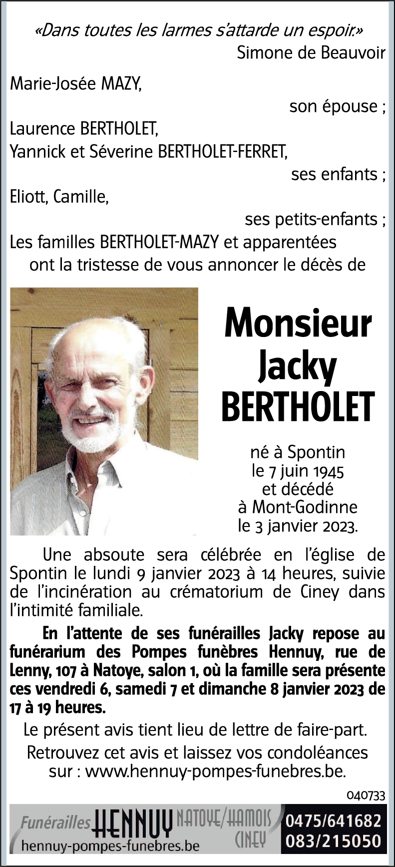 Jacky BERTHOLET