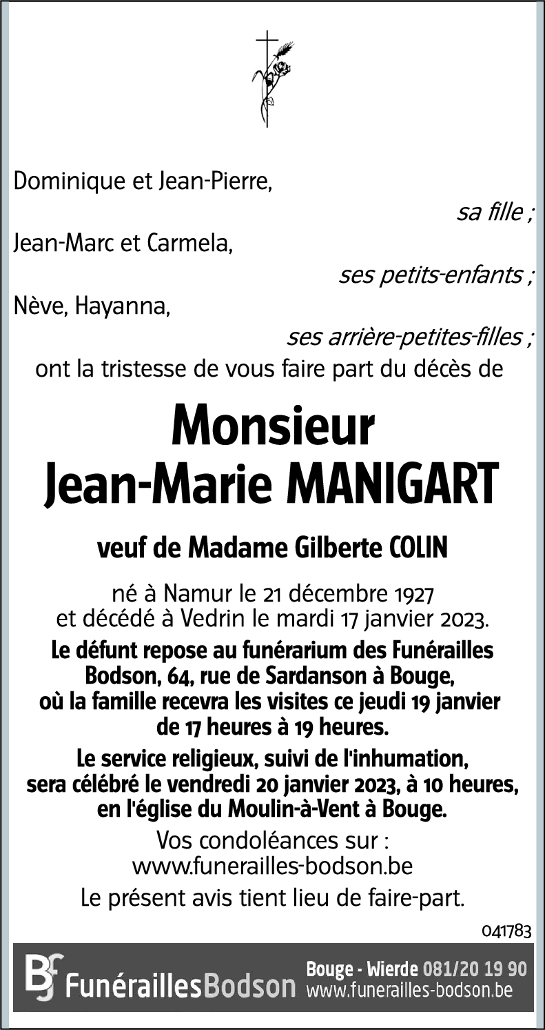 Jean-Marie MANIGART