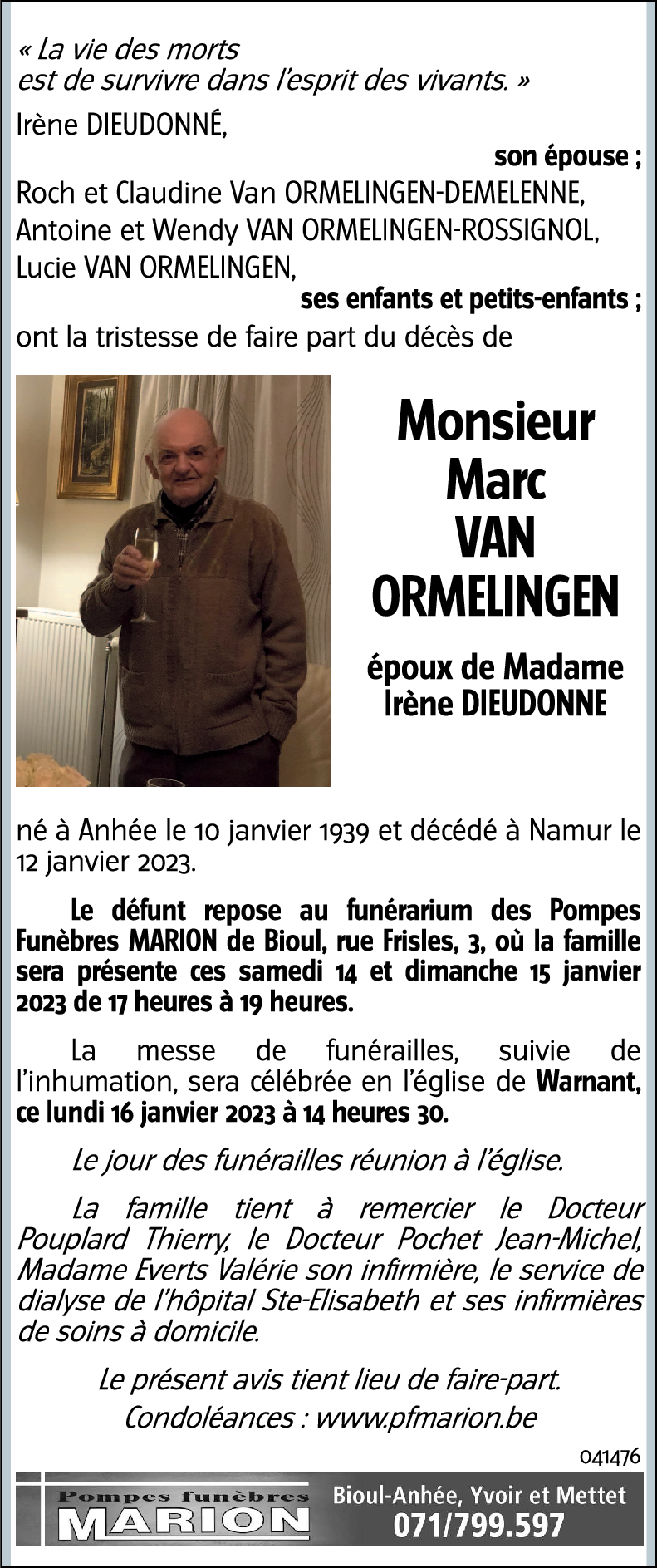 Marc VAN ORMELINGEN