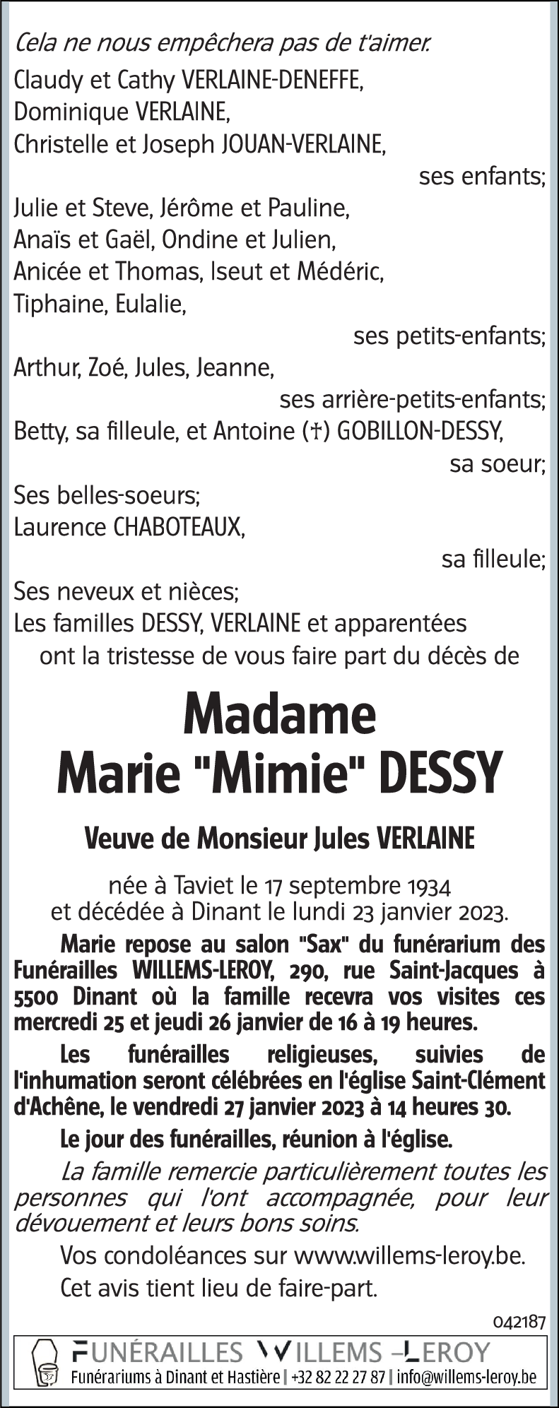 Marie DESSY