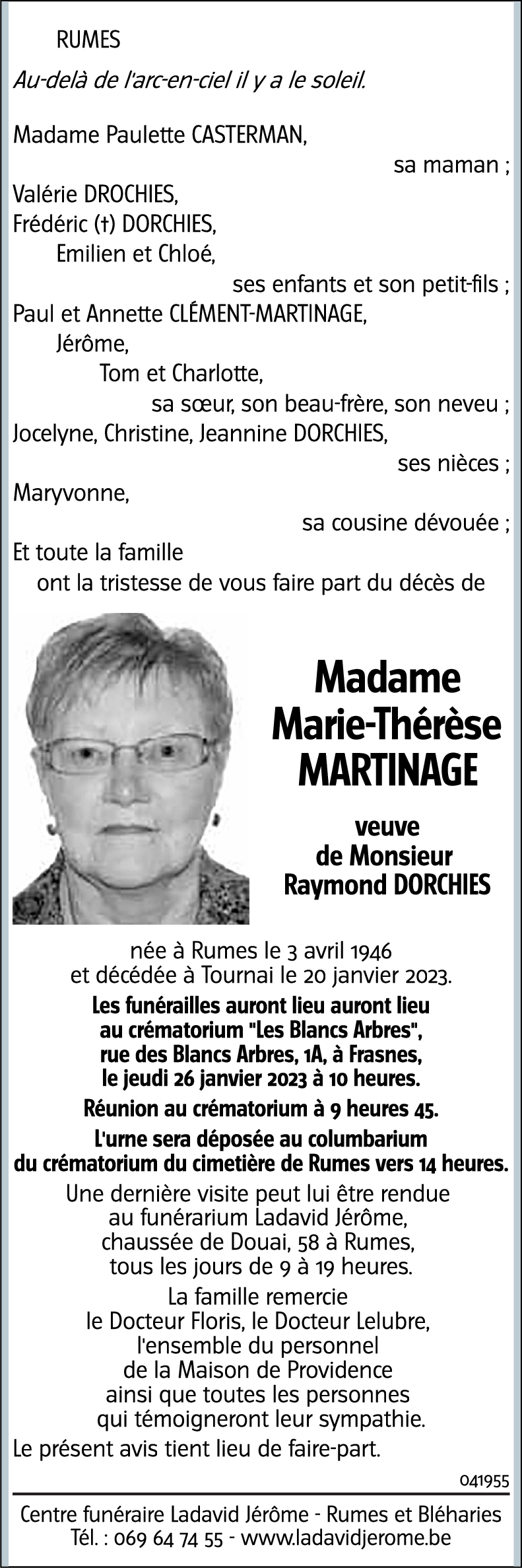 Marie-Thérèse MARTINAGE