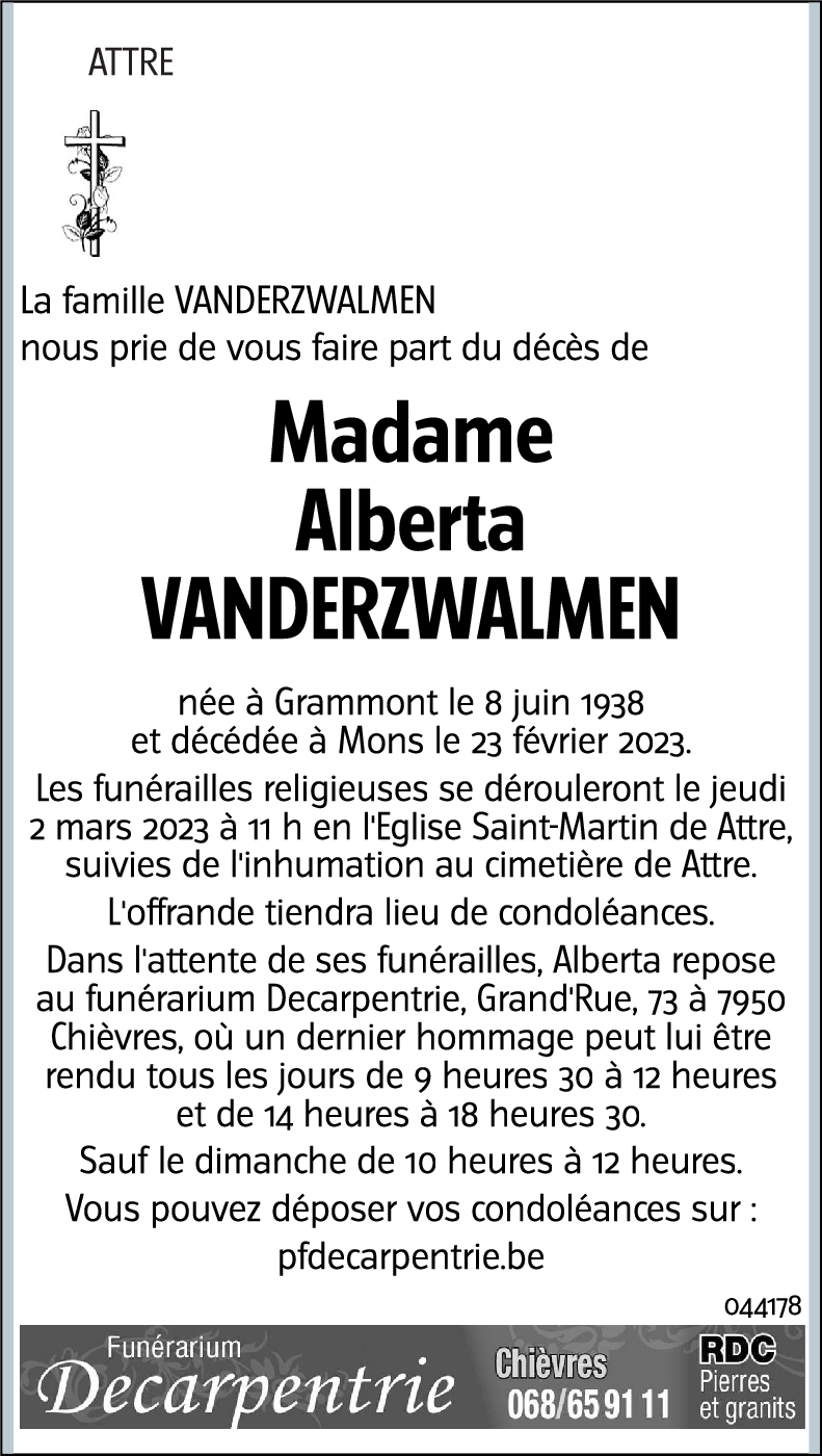 Alberta Vanderzwalmen