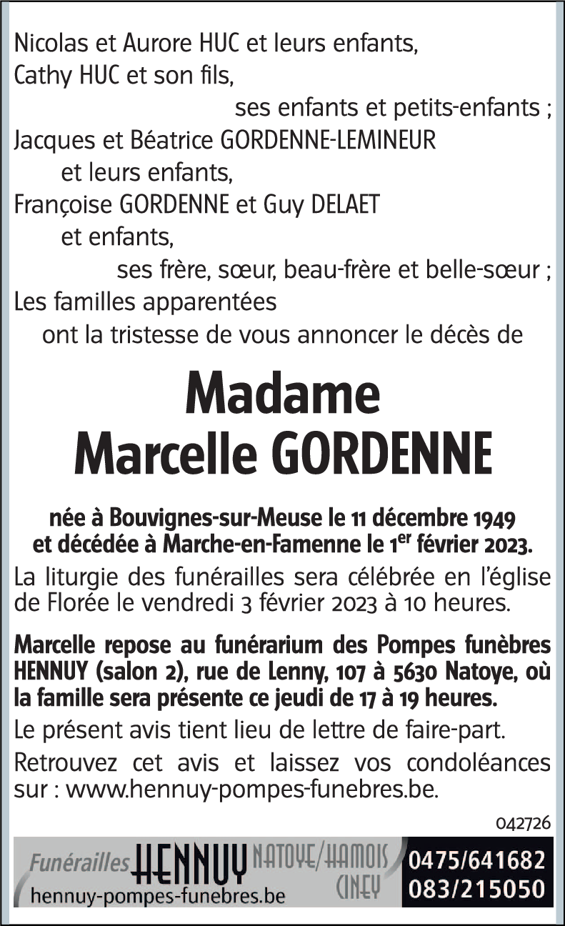 Marcelle GORDENNE
