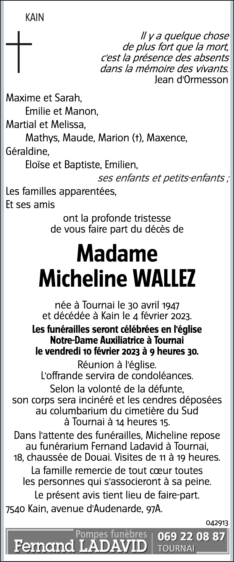 Micheline WALLEZ