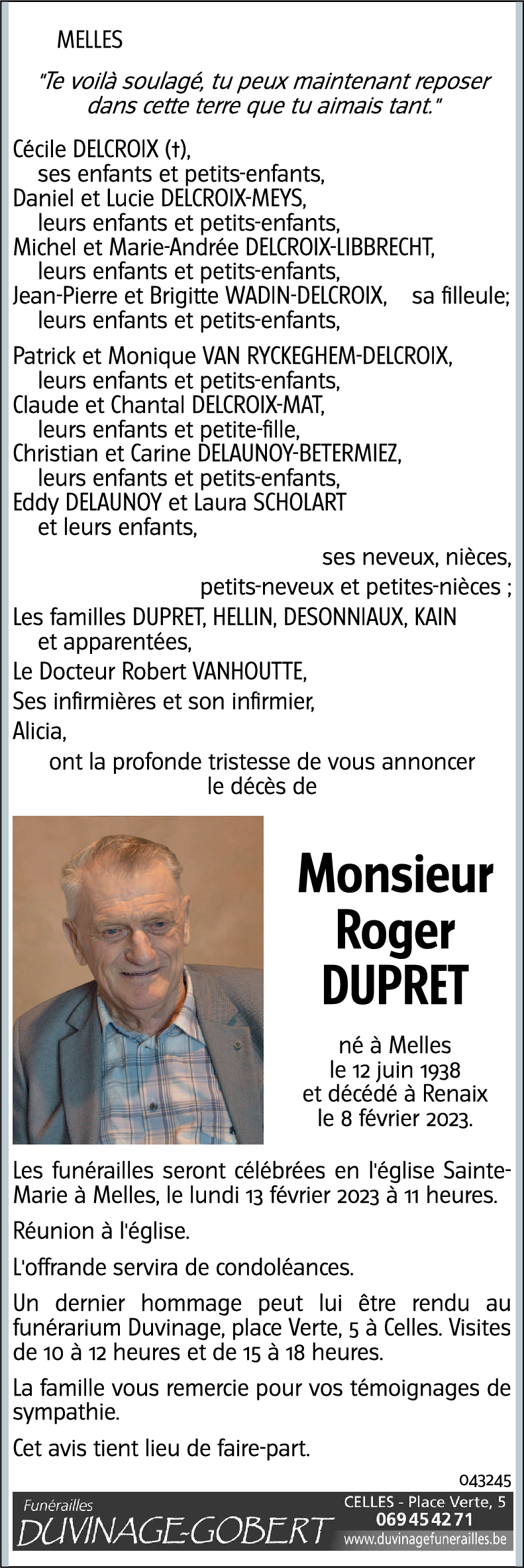 Roger DUPRET