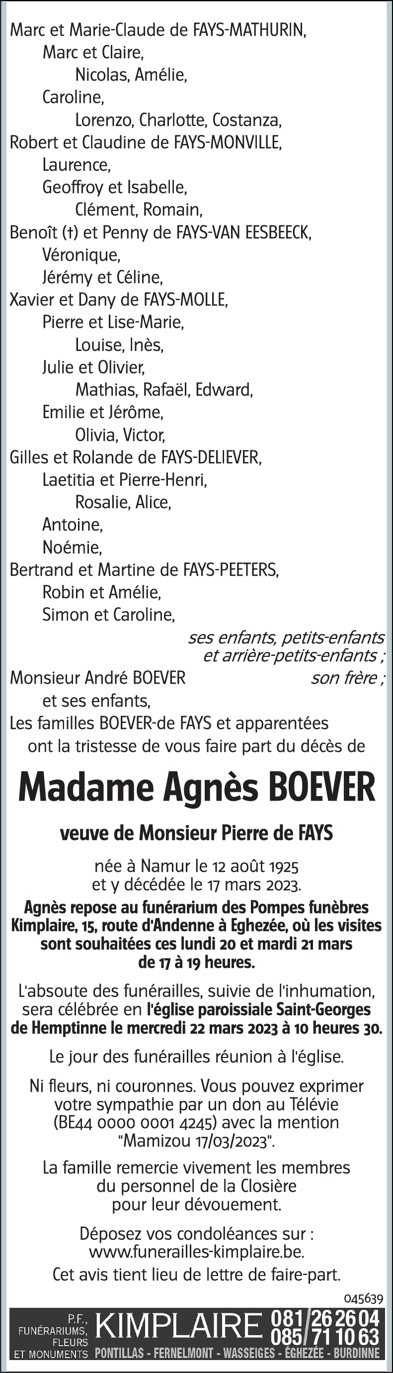 Agnès BOEVER