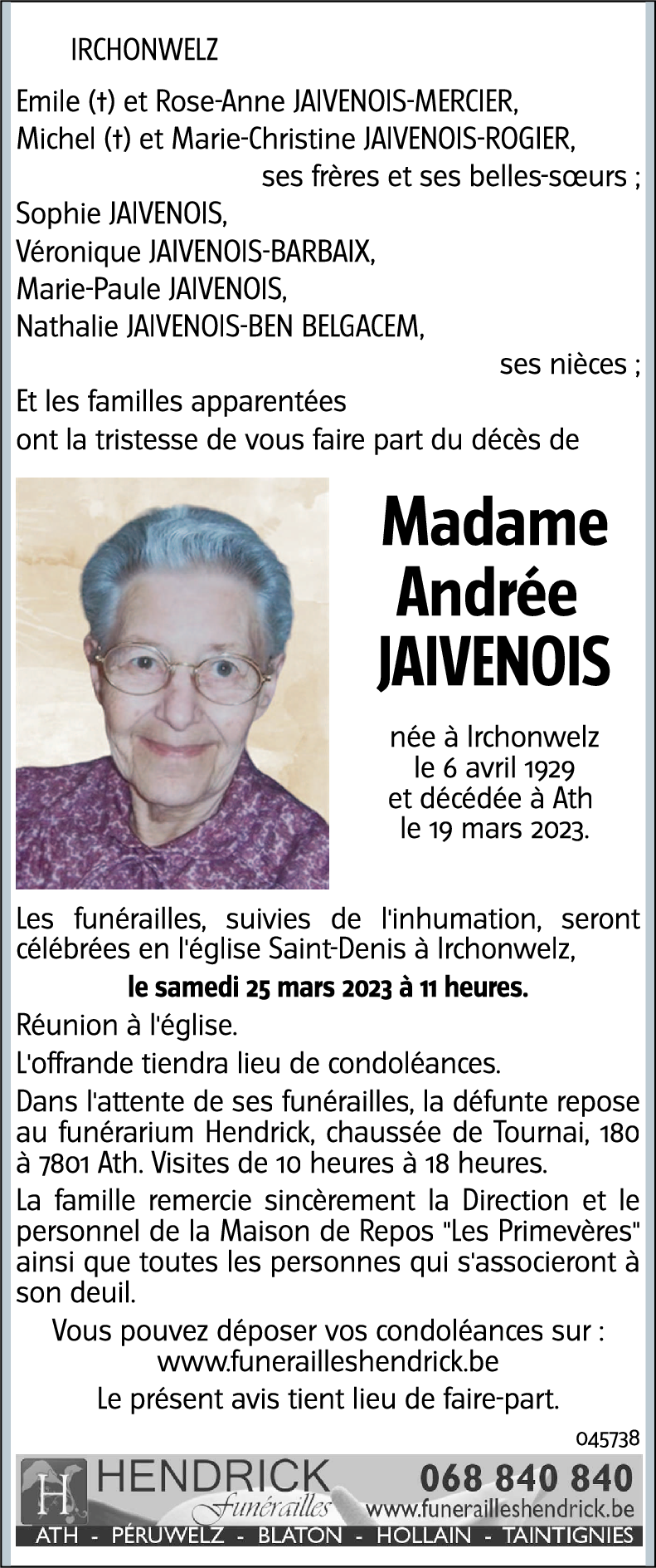 Andrée JAIVENOIS