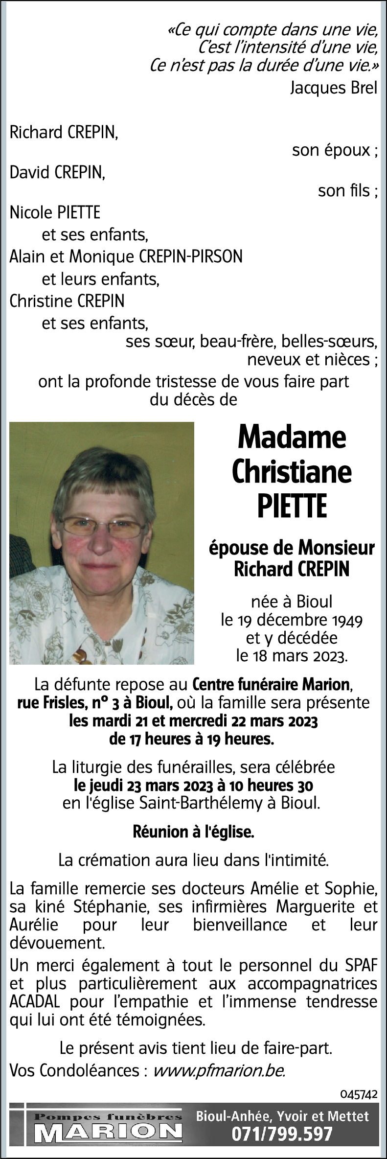 Christiane PIETTE