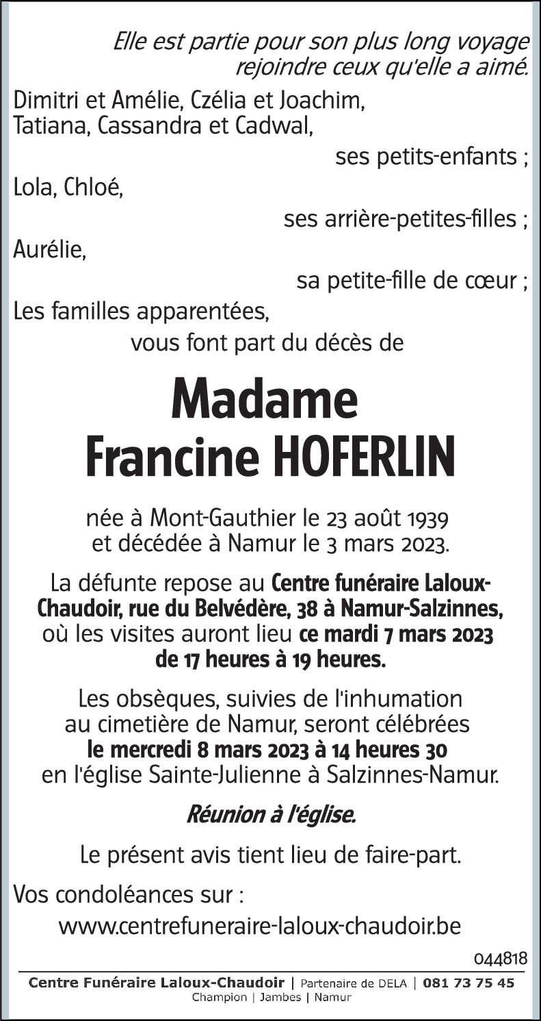 Francine HOFERLIN