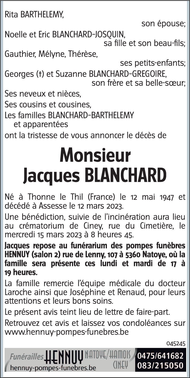 Jacques BLANCHARD