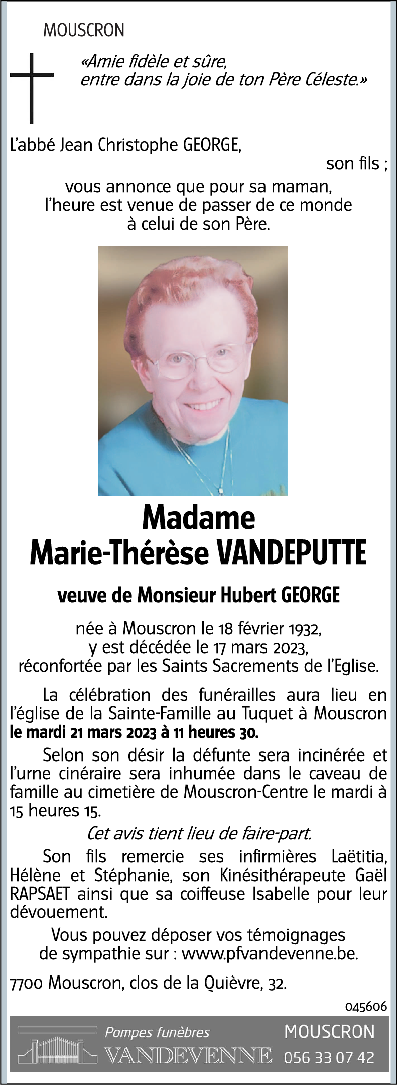 Marie-Thérèse VANDEPUTTE