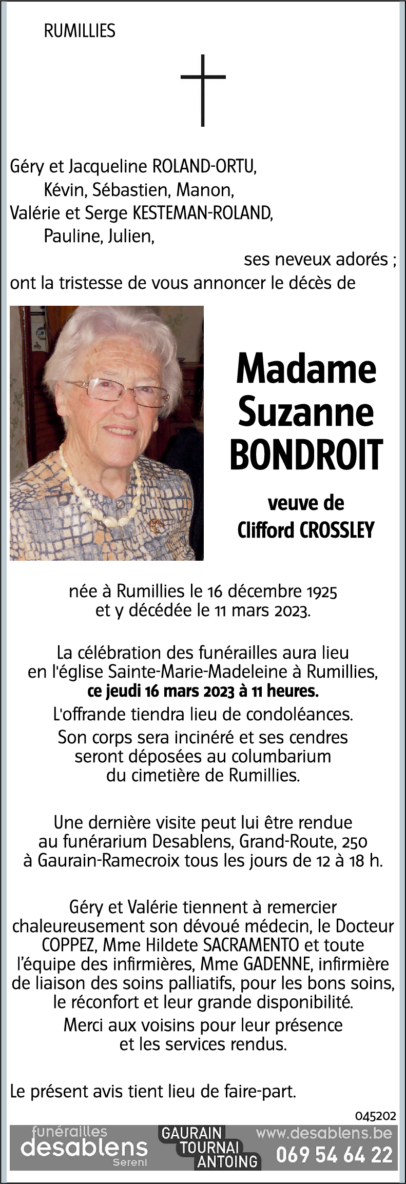 Suzanne BONDROIT