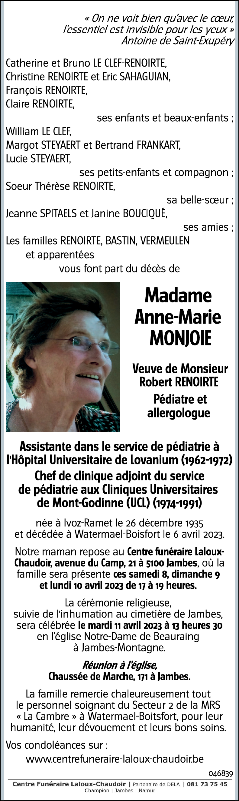 Anne-Marie MONJOIE