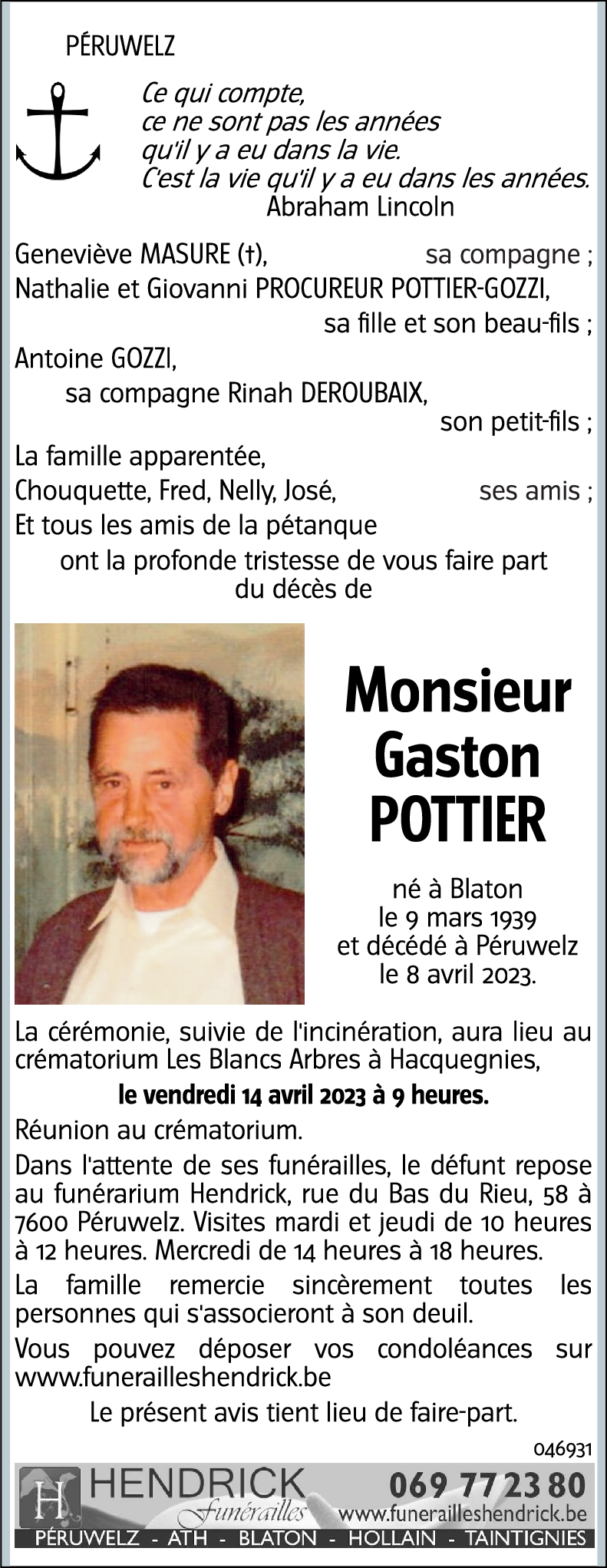 Gaston POTTIER