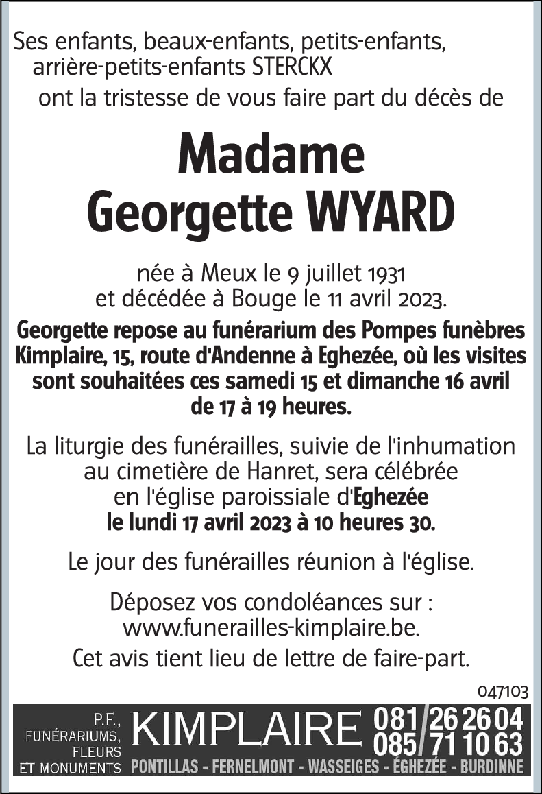 Georgette WYARD