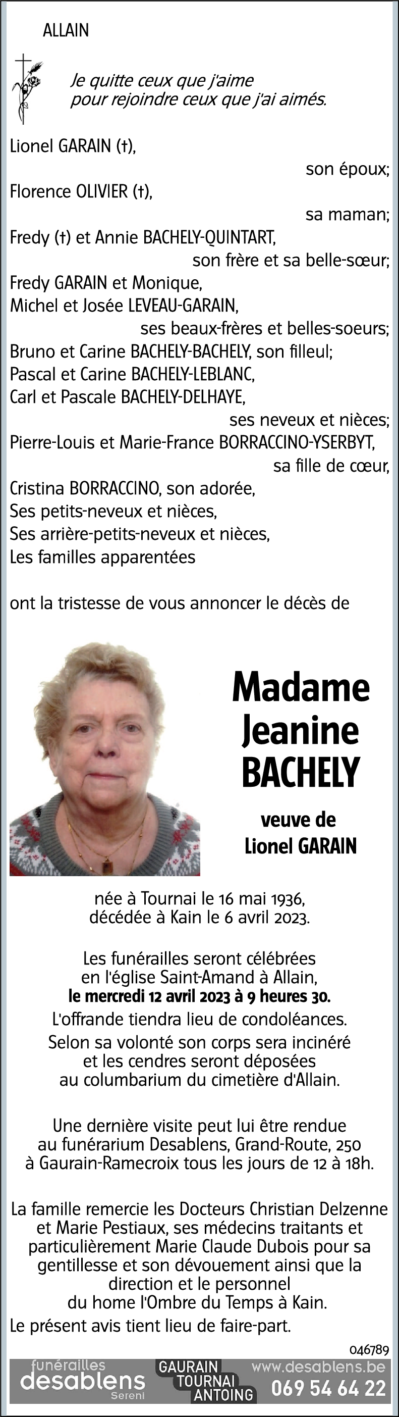 Jeanine BACHELY