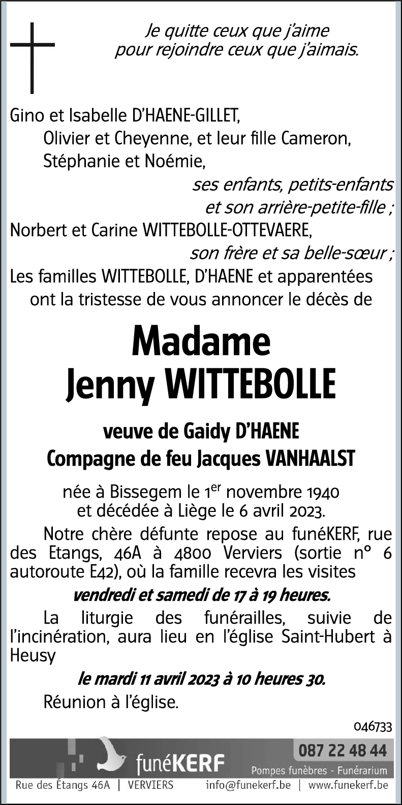 JENNY WITTEBOLLE