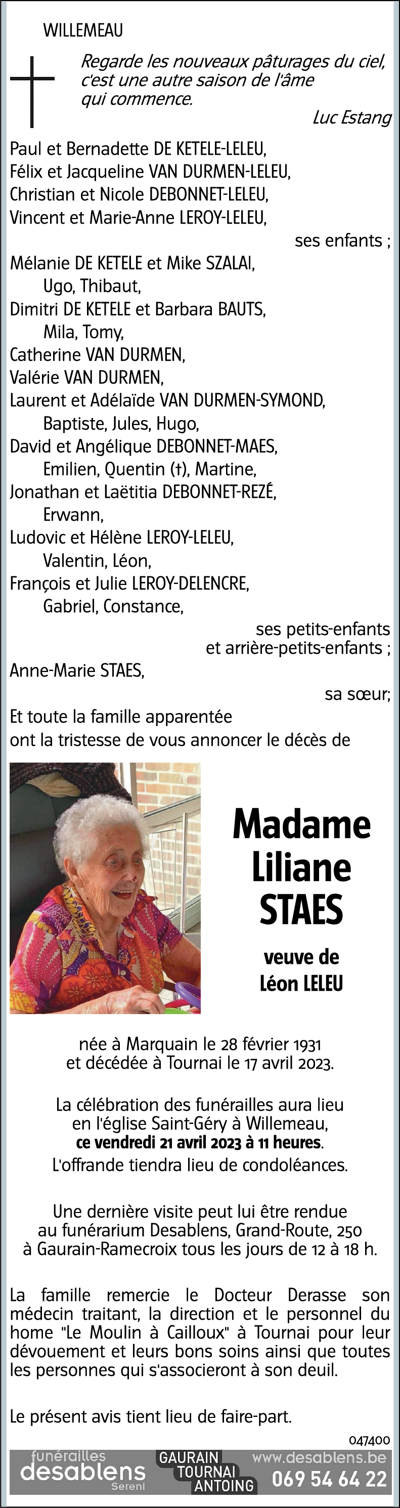 Liliane STAES