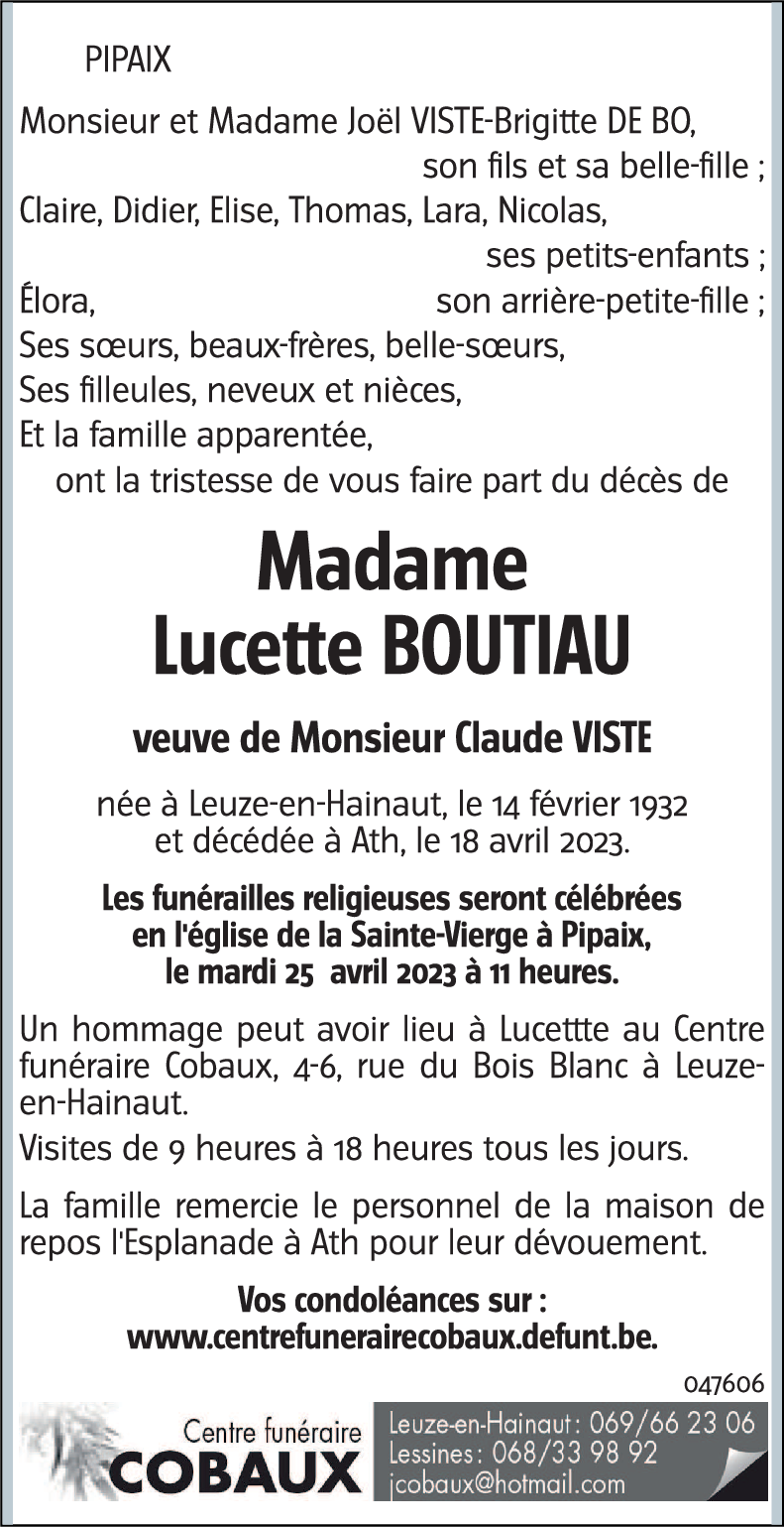 Lucette BOUTIAU