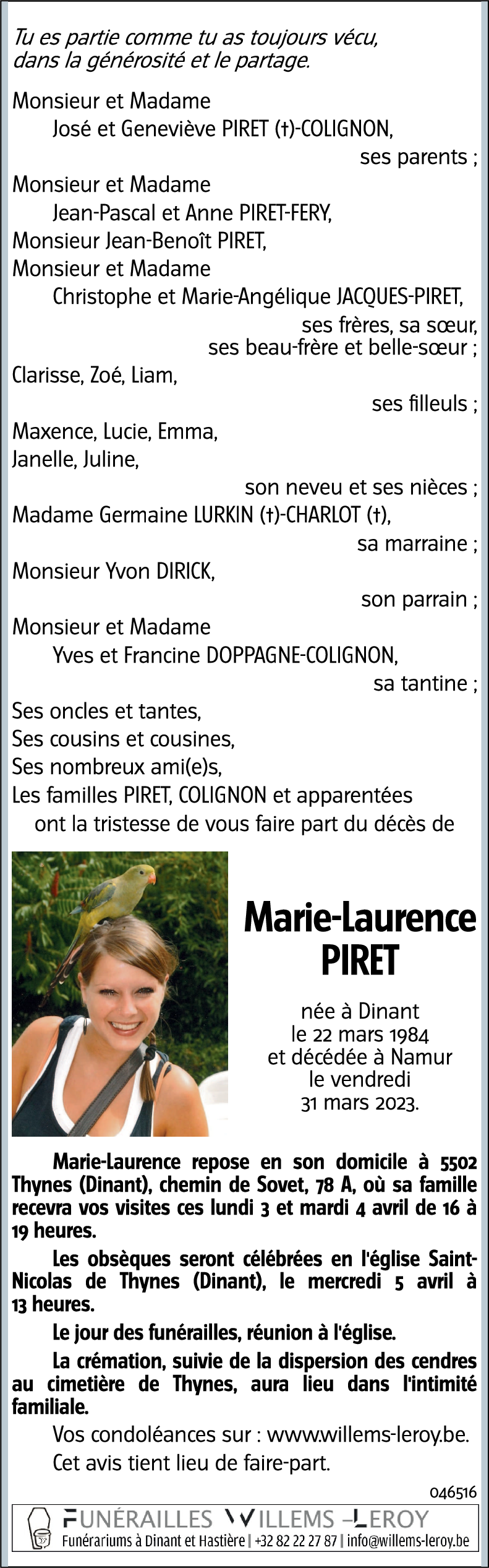 Marie-Laurence PIRET