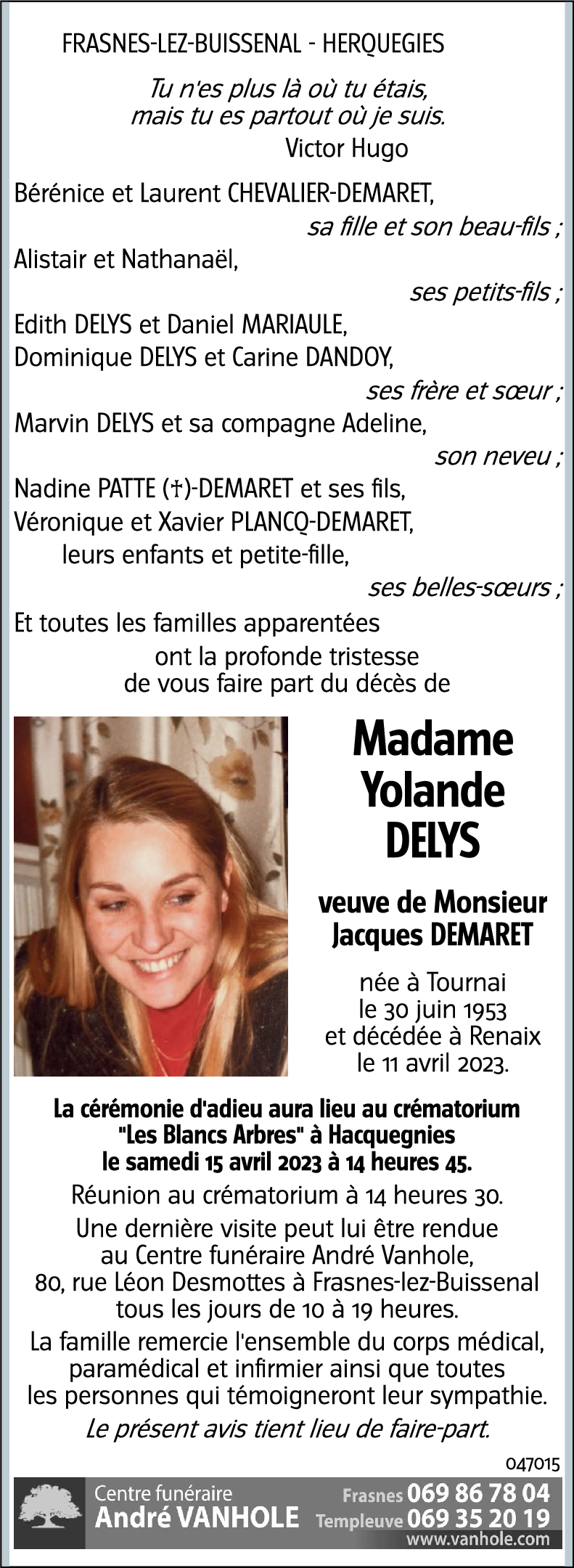 Yolande DELYS