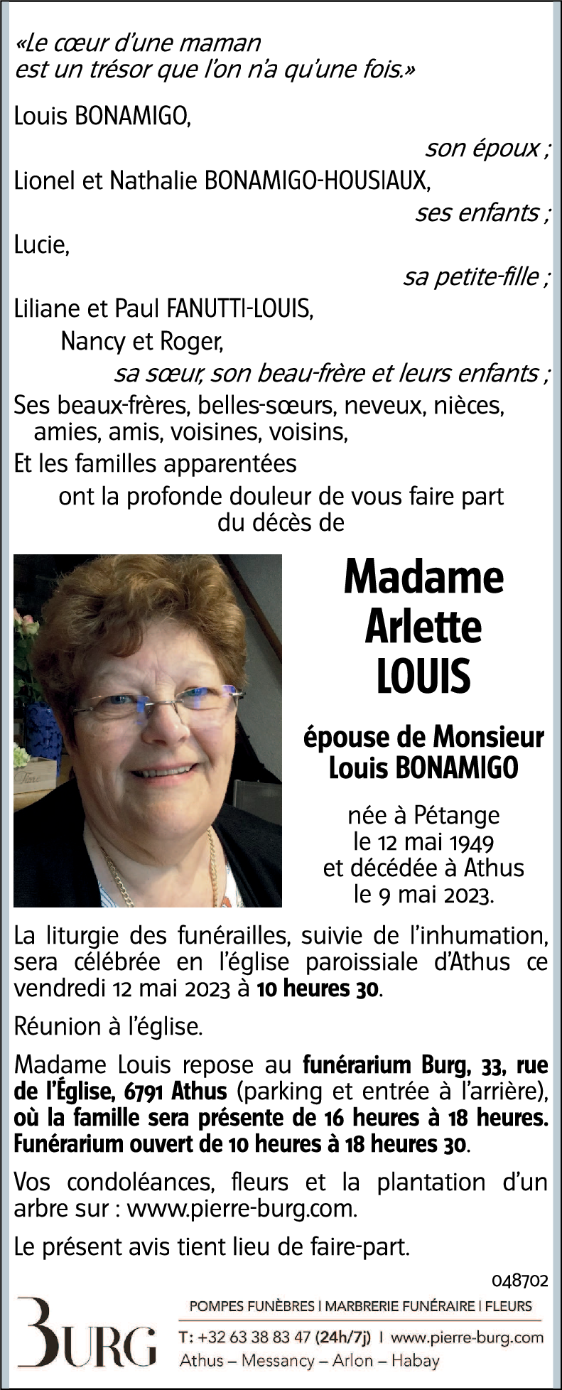 Arlette LOUIS