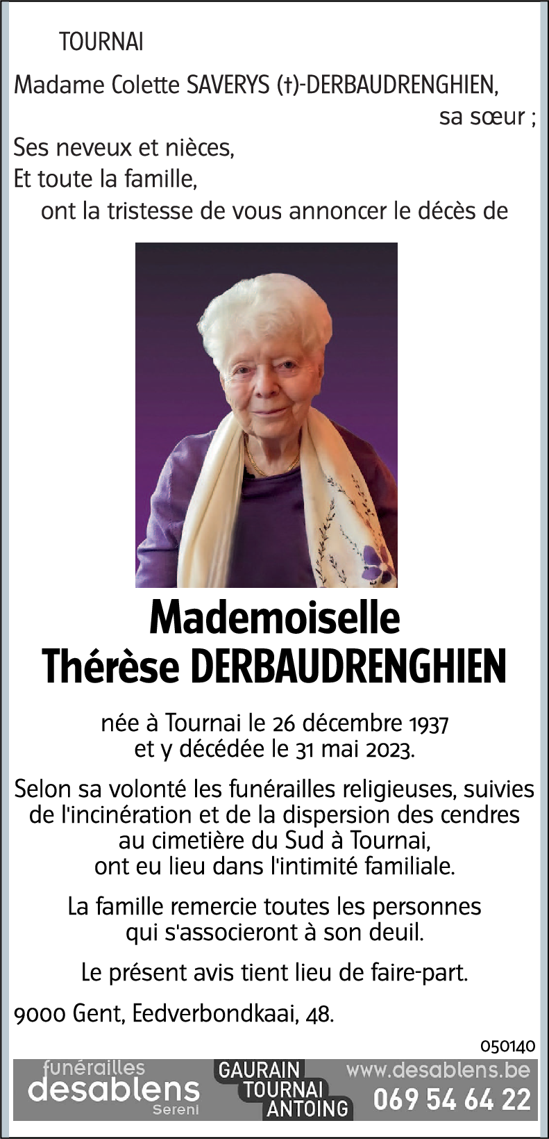 Thérèse DERBAUDRENGHIEN