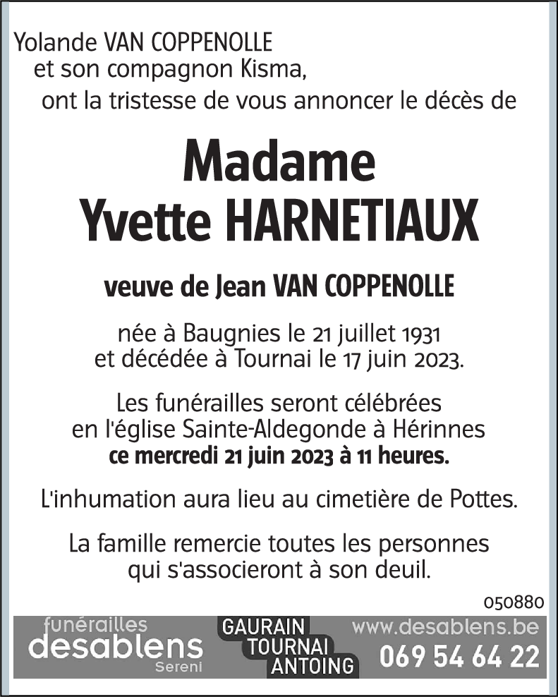 Yvette HARNETIAUX