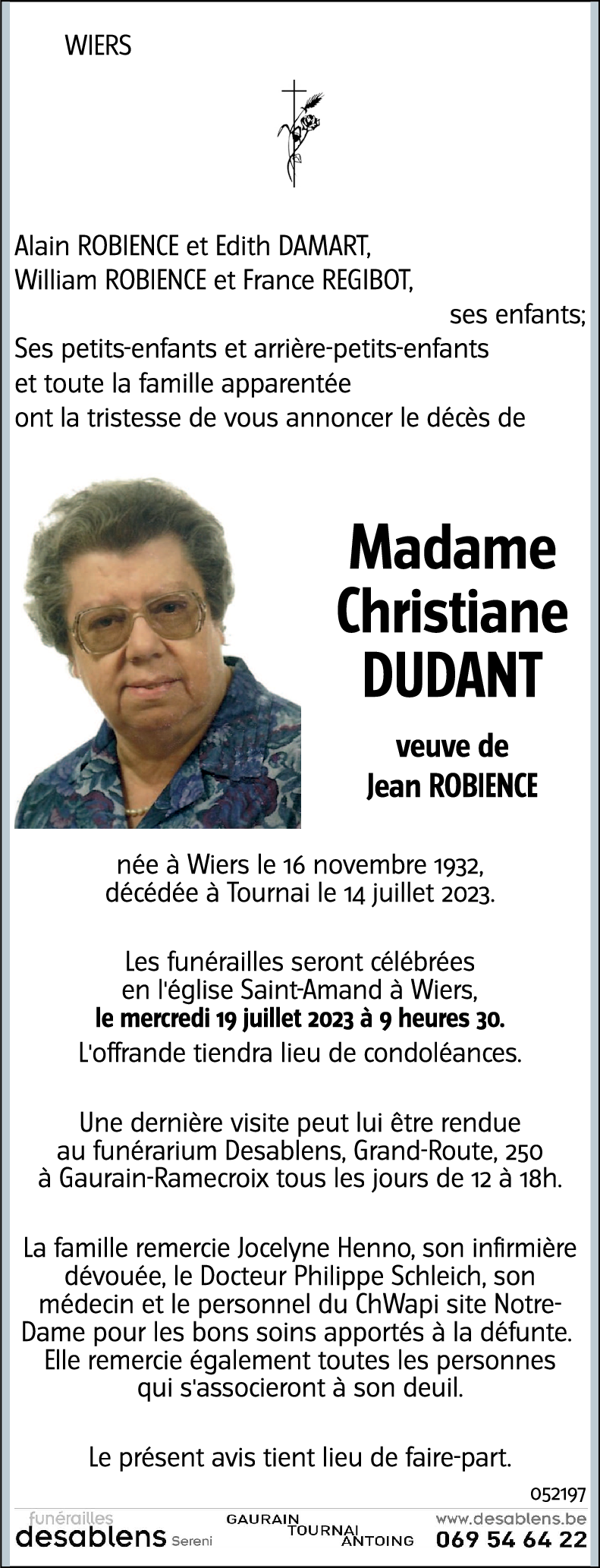 Christiane DUDANT