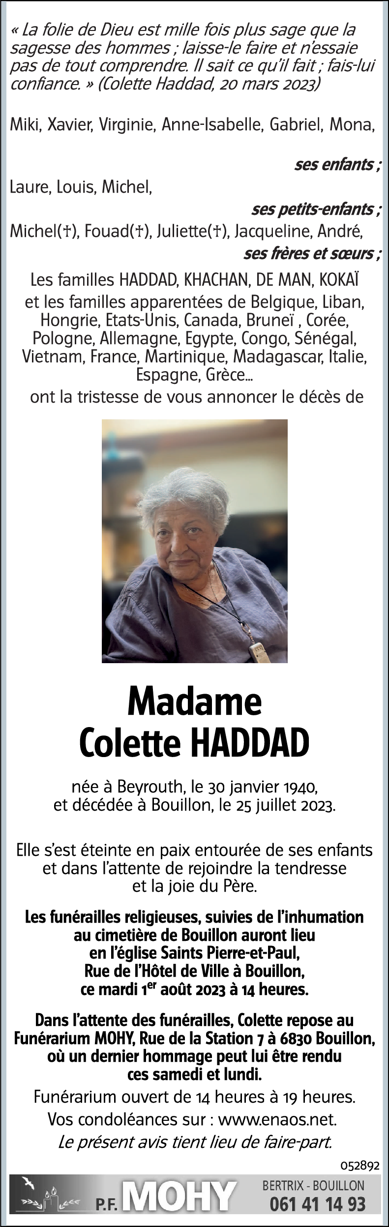 Colette HADDAD