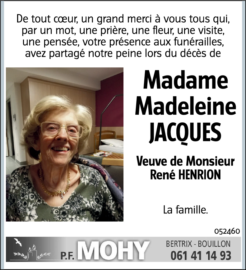 Madeleine JACQUES