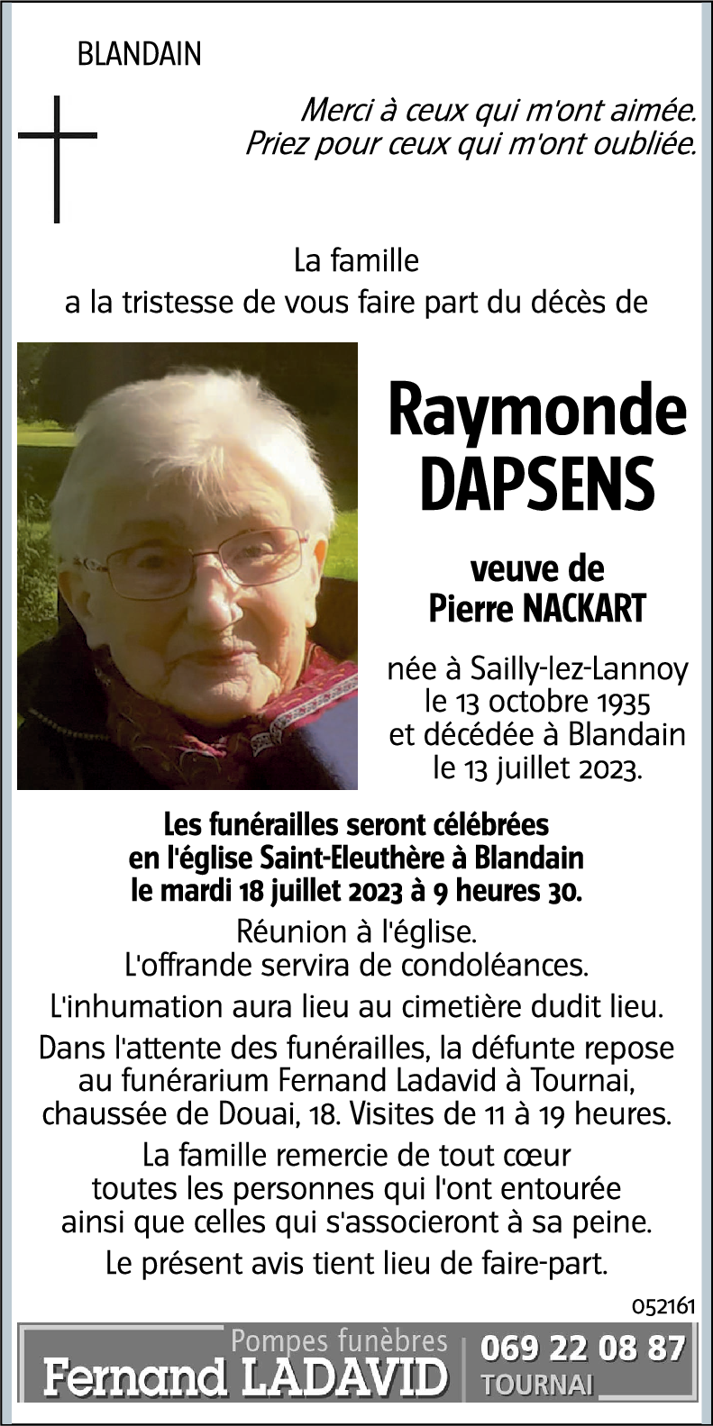 Raymonde DAPSENS