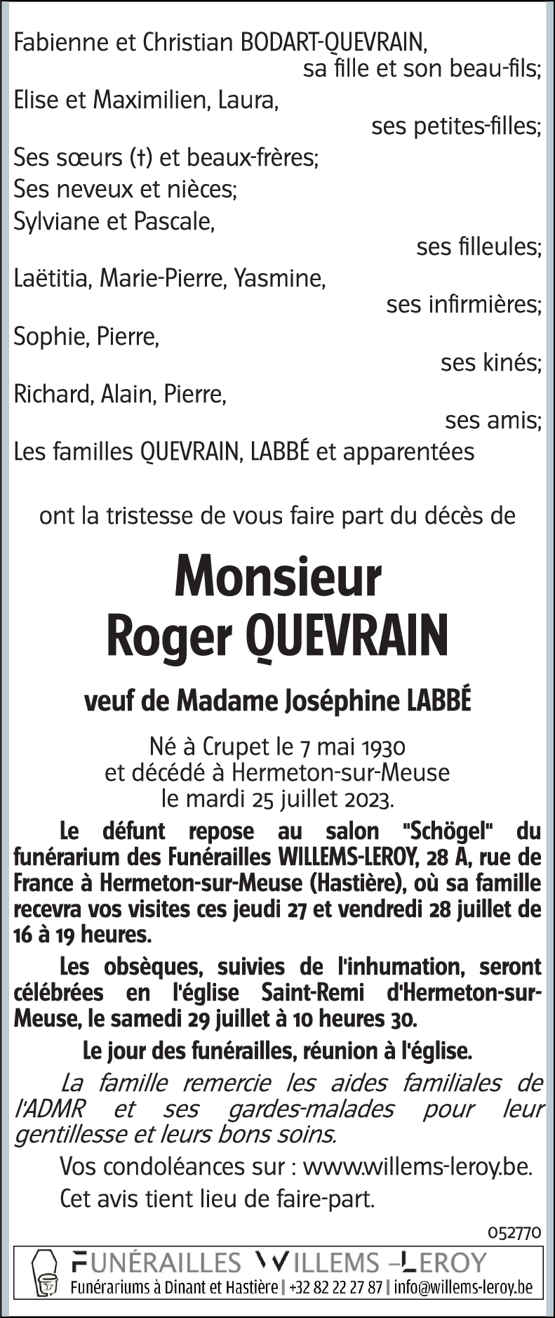 Roger QUEVRAIN