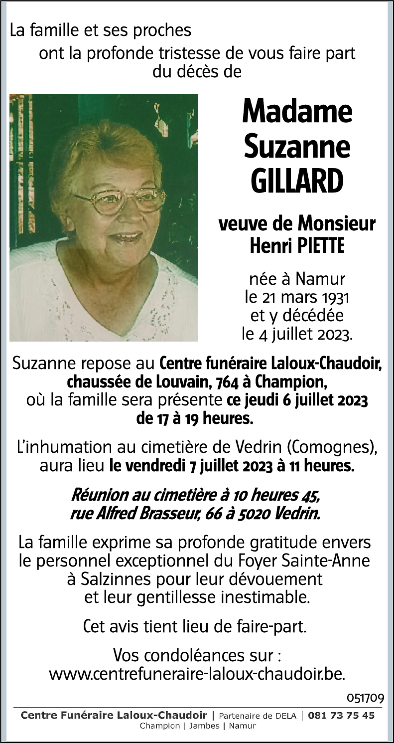 Suzanne GILLARD